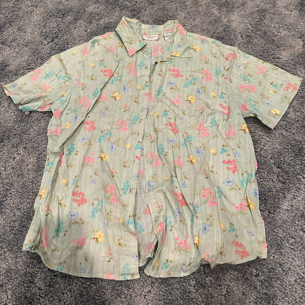 Floral Button-up Blouse